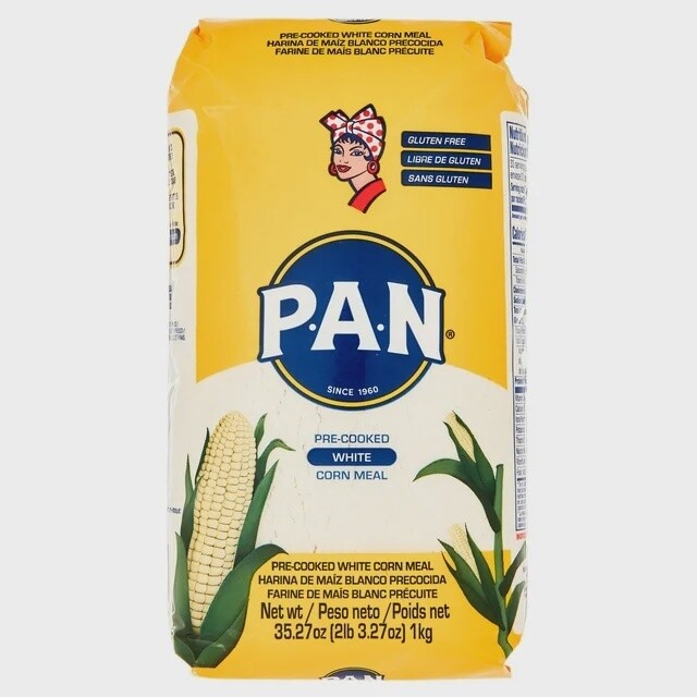 PAN Harina de Maíz blanco precocida, bolsa 1 kg