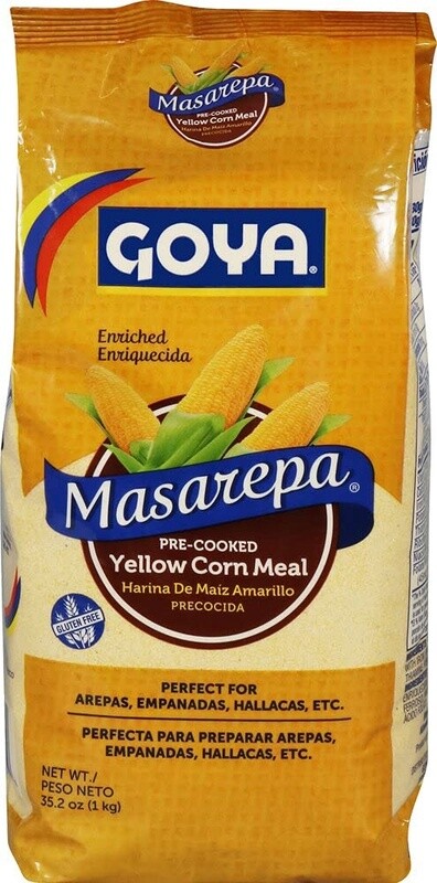 Masarepa Harina de Maíz Amarillo Precocida, GOYA bolsa 1 kg