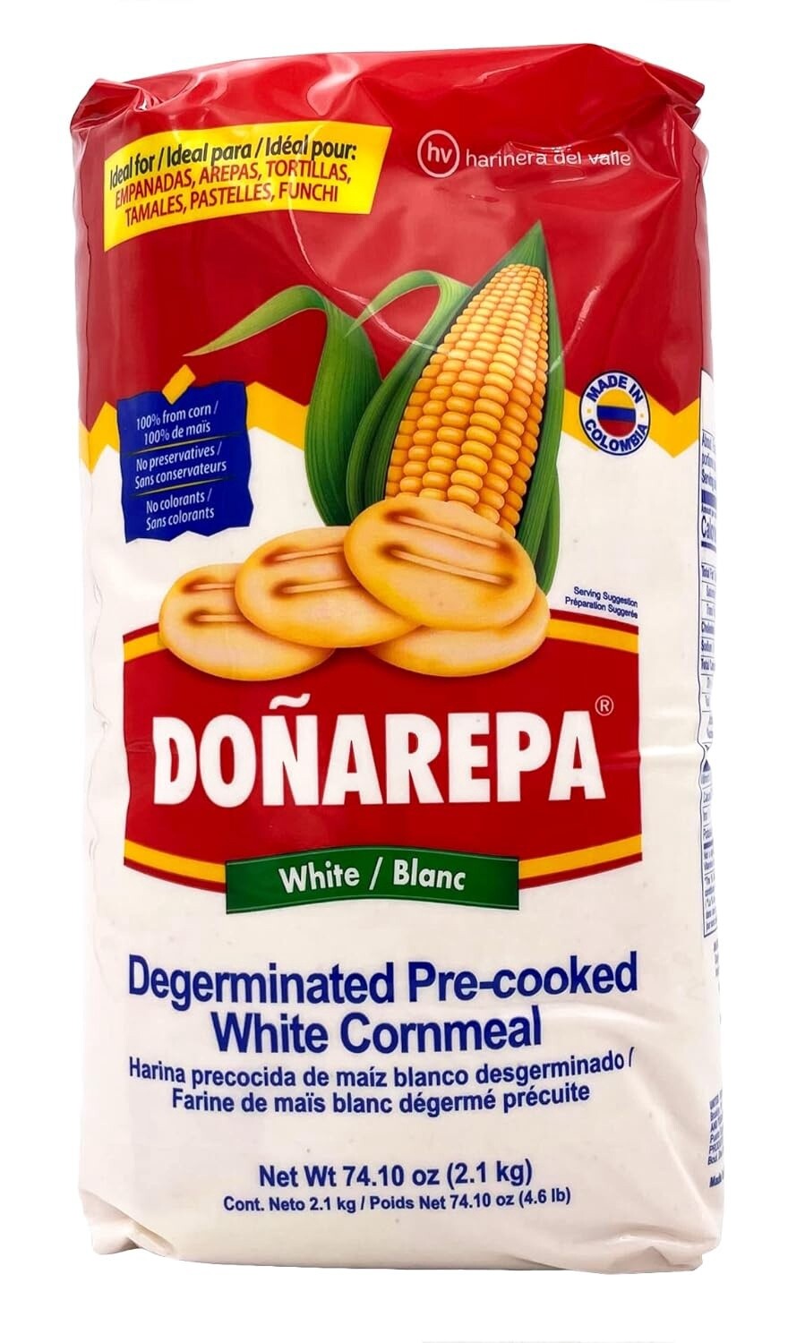 Harina Precocida Maíz Blanco 1 kg Doñarepa
