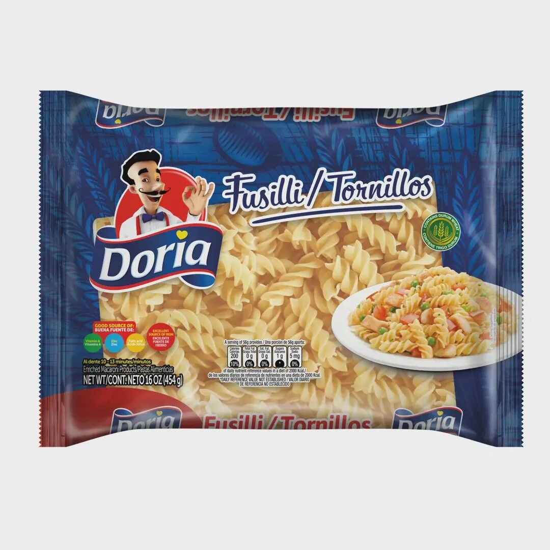 Fusilli/ Tornillos 454g Doria