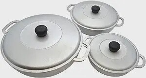 Aluminum Caldero Set 3 pcs / Juego de Caldero Aluminio Imusa
