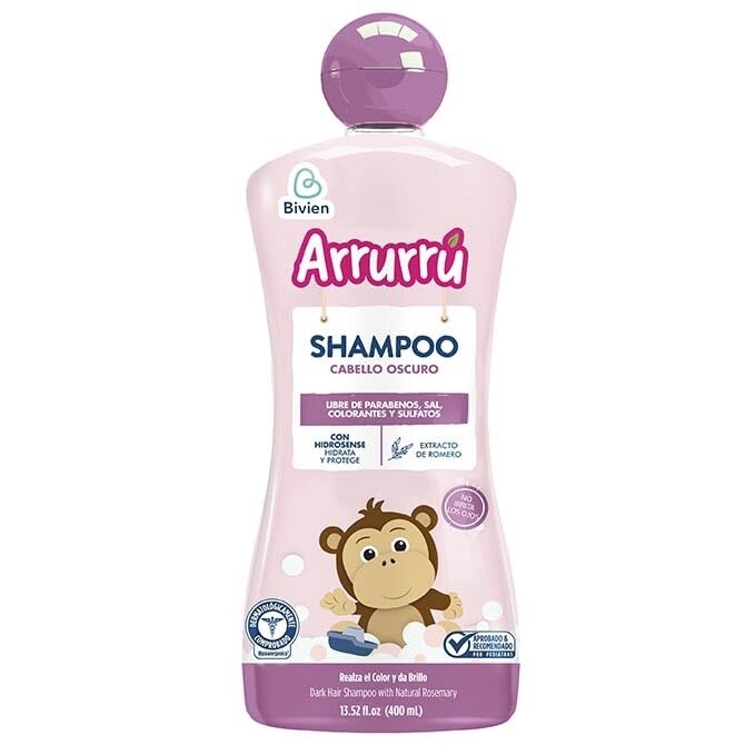 Shampoo  Arrurru 400 ml, Flavor: Cabello Oscuro