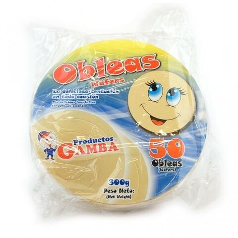 Obleas 50 unidades 300 g Gamba
