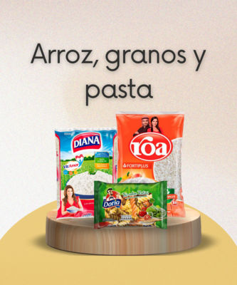 Arroz, granos y pastas