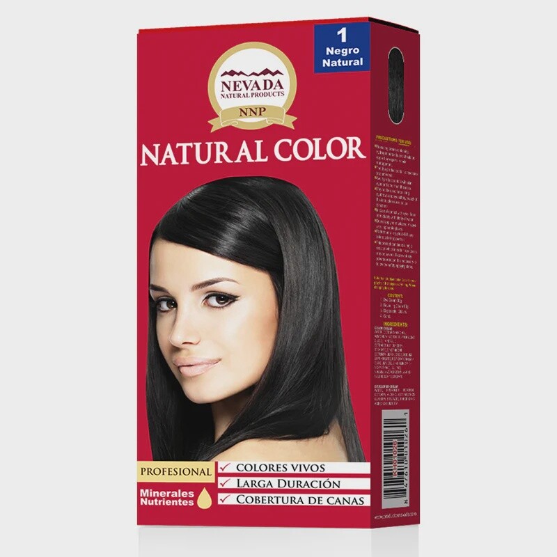 Tinte de Cabello Natural Color Nevada, Colour: 1 Black