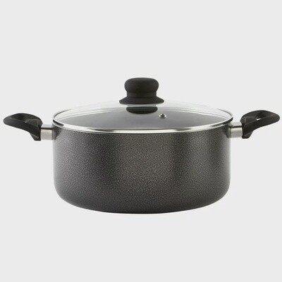 Black Stock Pot 4.8 Qt / Olla Tapa De Vidrio Imusa