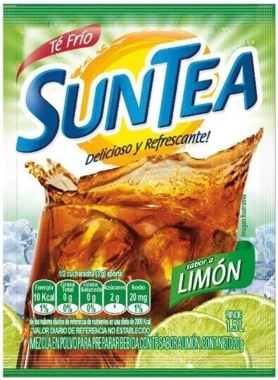 Suntea Mezcla en Polvo 20g, Size: Individual, Flavor: Limon