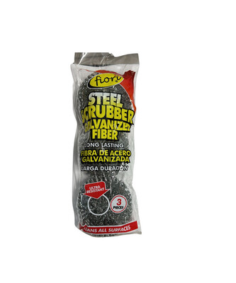 Steel Scrubber 3 pcs / Esponjas Acero Fiori