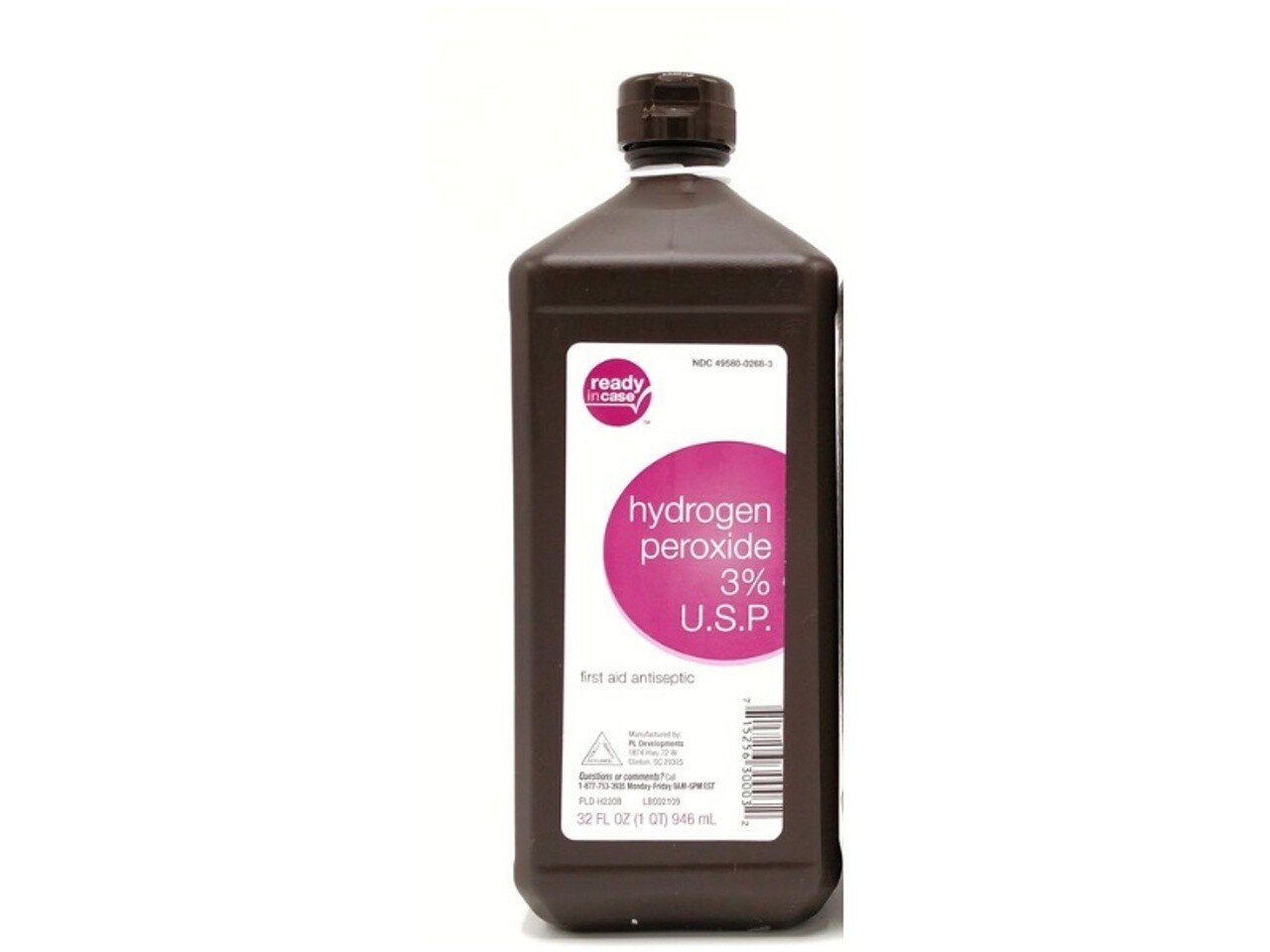 Hydrogen peroxide 3% U.S.P , 473 ml Ready