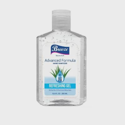 Hand sanitizer BREEZE, vitamin E &amp; Aloe Vera, 250 ml