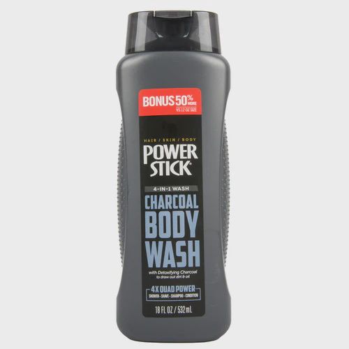Charcoal Body Wash 18 oz  4 in 1 Power Stick