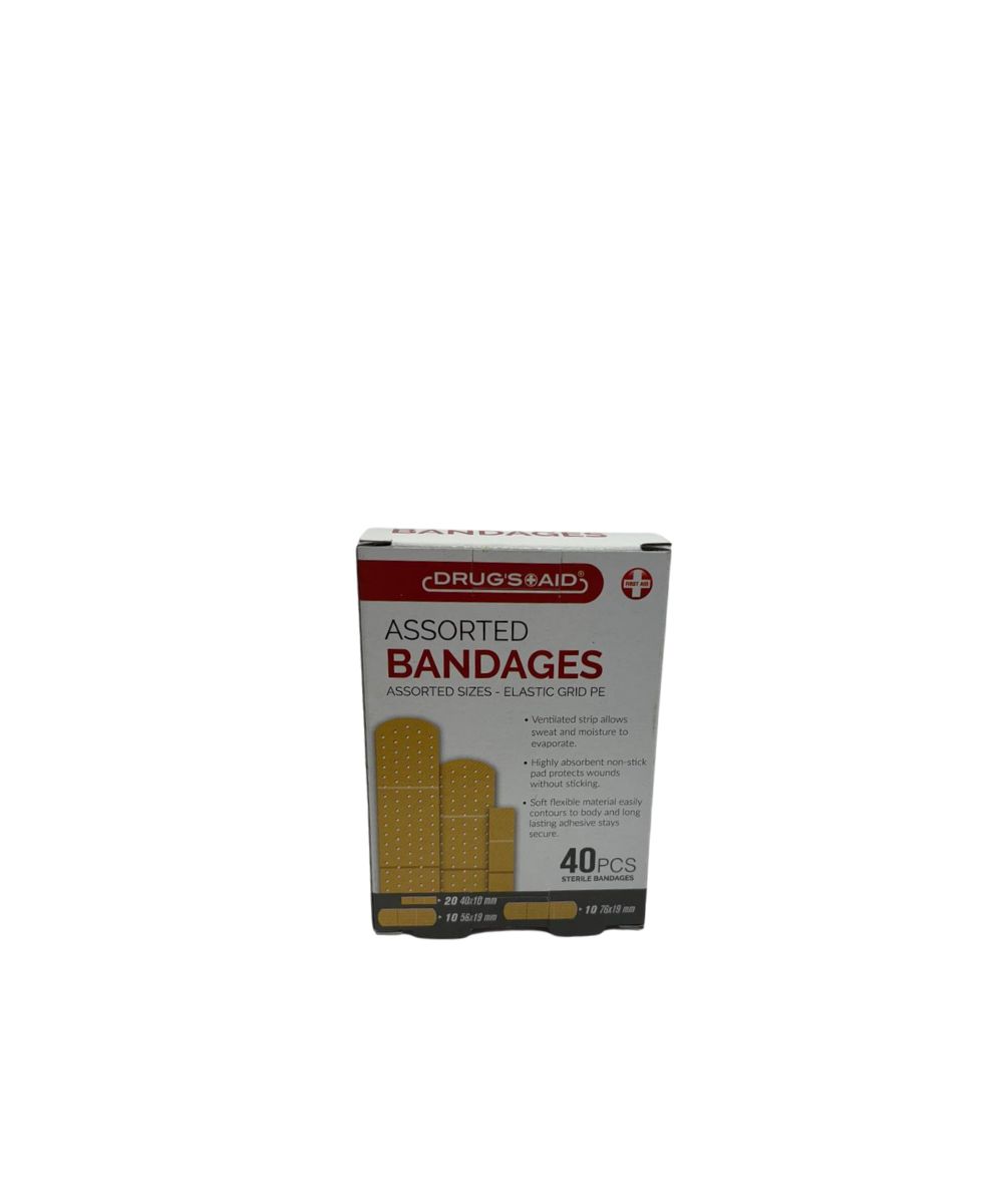 Assorted Bandages 40 Pcs Drug&#39;s Aid