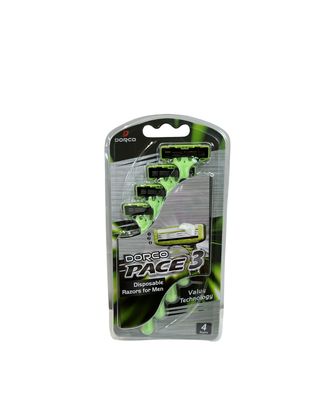 Disposable Razor 3 Blade 4 Count Dorco Pace 3