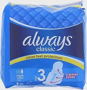 Always classic, size3 night, 8 Pads