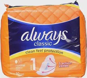 Always Classic size 1 normal, 10 pads