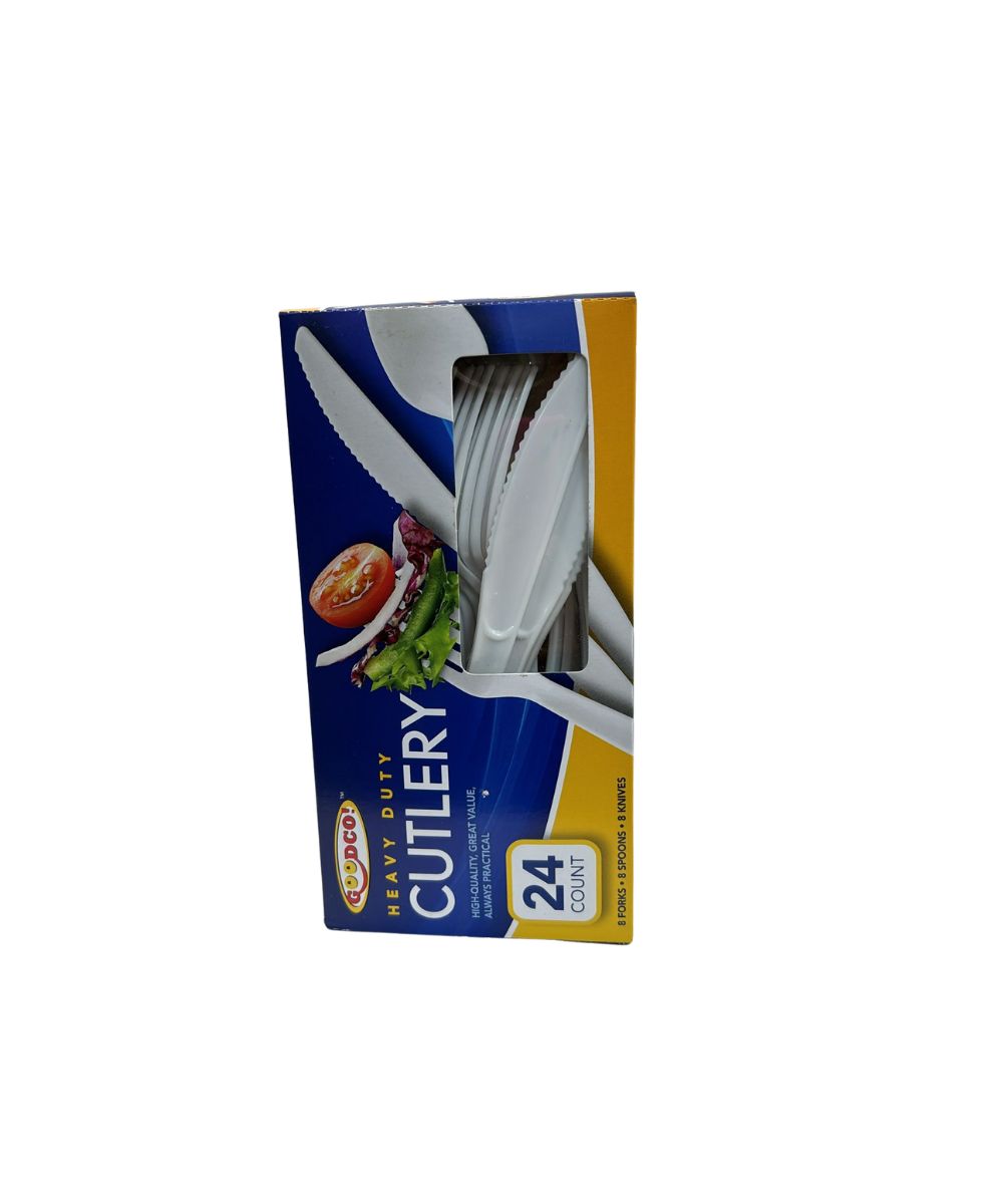 Cutlery 24 Count, Material: Assorted Cutlery