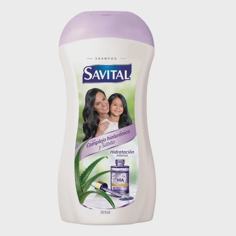 Shampoo Savital 510 ml, Fragance: Complejo hialuronico y Sabila Hidratacin