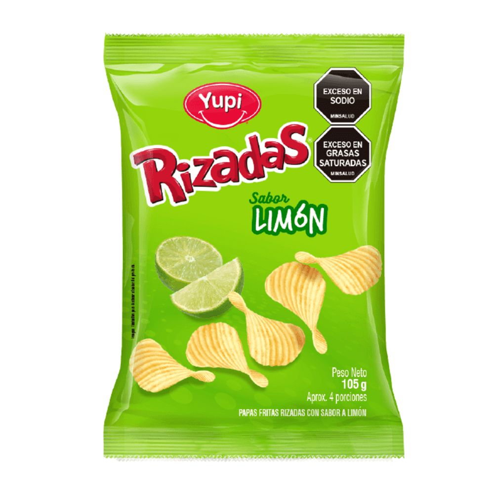Papas Rizadas Limon 105g Familiar Yupi