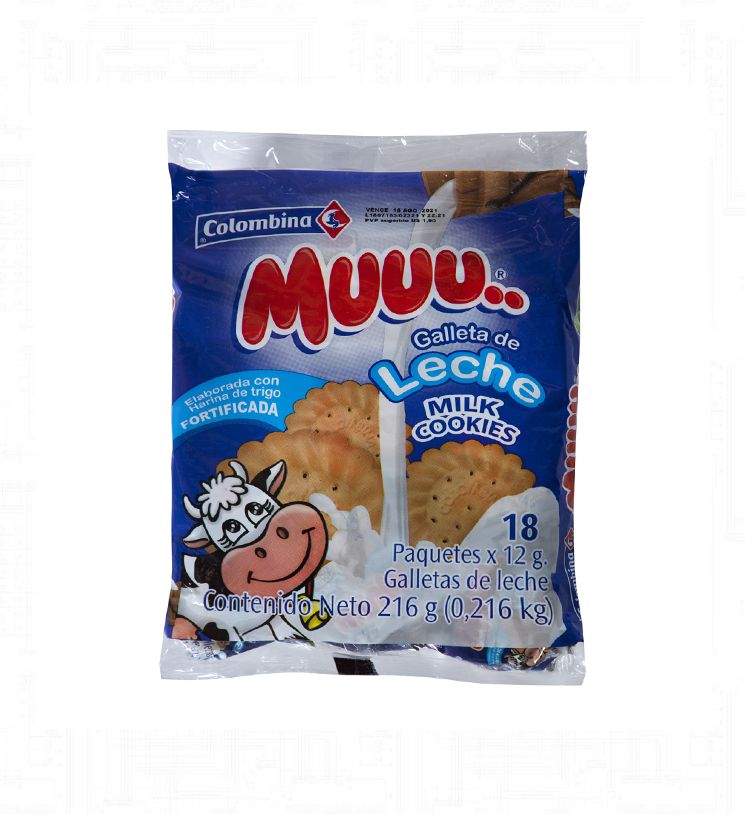 Galleta Muuu 216g Colombina