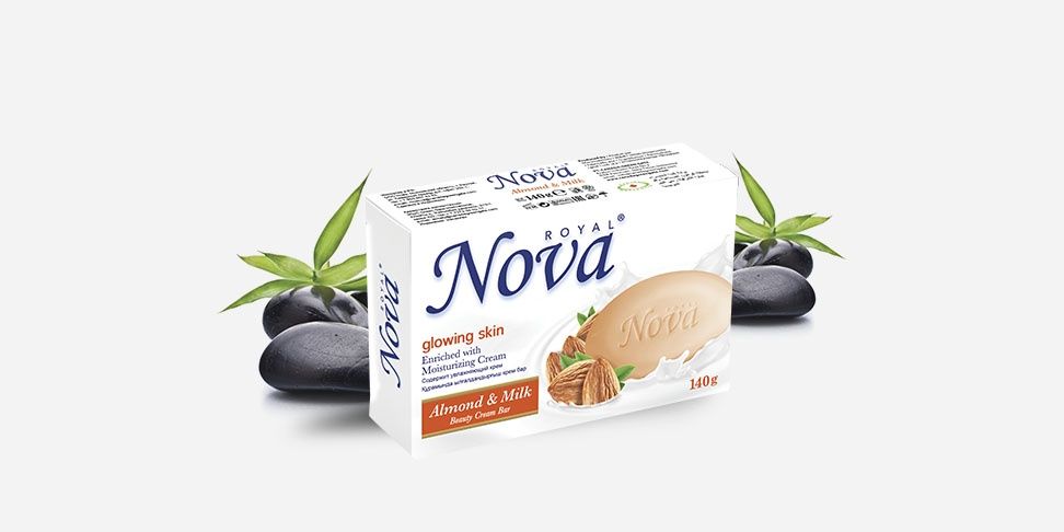 Jabon Barra Royal Nova 140g, Fragance: Almond &amp; Milk