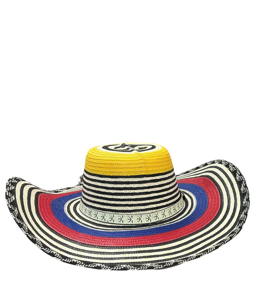 Sombrero  Colombiano Imitacion Vueltiao, Colour: Tricolor, Size: 4
