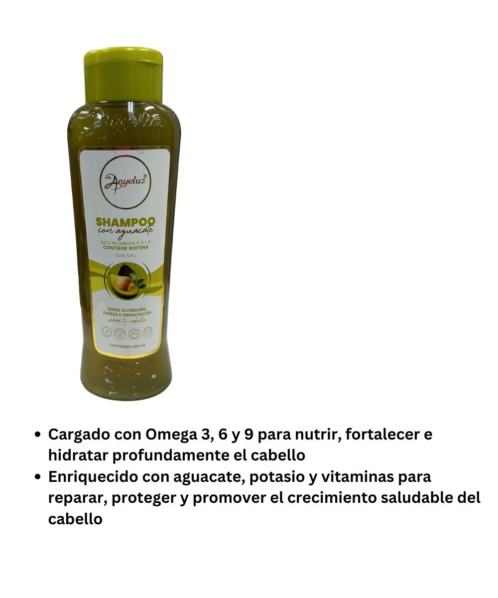 Shampoo  Anyeluz 500 ml, Fragance: Aguacate