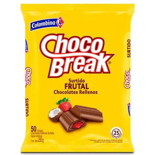 Choco Break 250 g Surtido Frutal 50 Pack