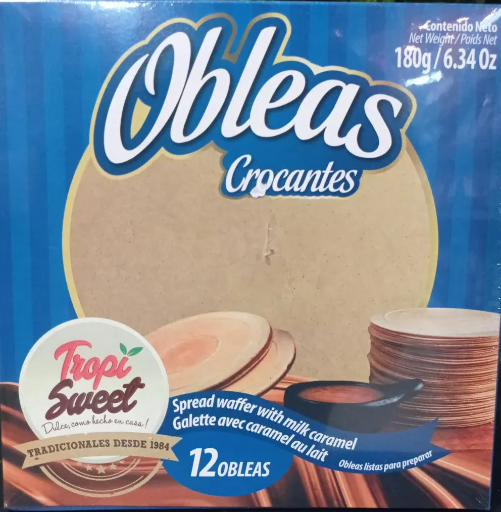Obleas con Arequipe 12pk 180g/6.34oz Tropic Sweet