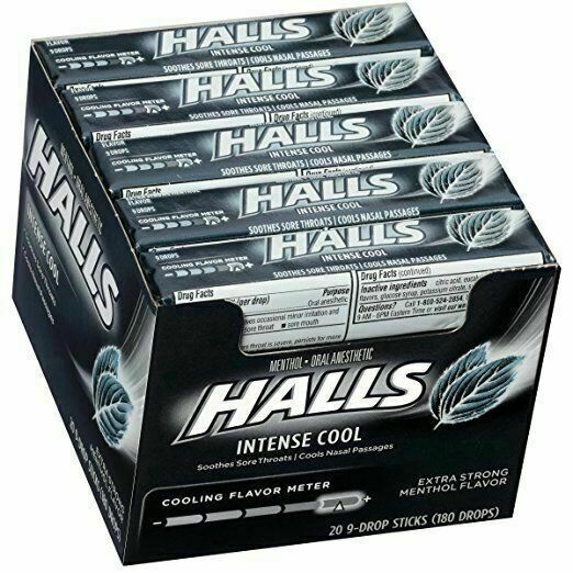 Halls Negro Mentol, Size: 21 Unidades