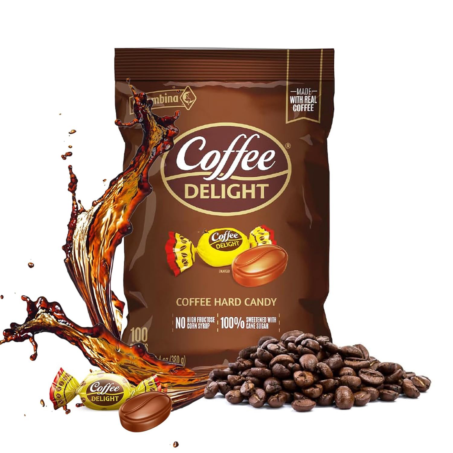 Coffee Delight Hard Candy / Dulce Duro, Size: 13.4oz / 380g 100 pk