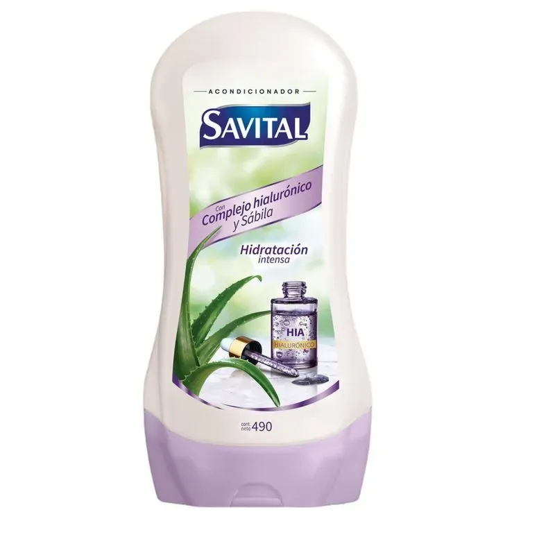 Acondicionador Savital 490ml, Fragance: Complejo hialuronico y Sabila Hidratacion