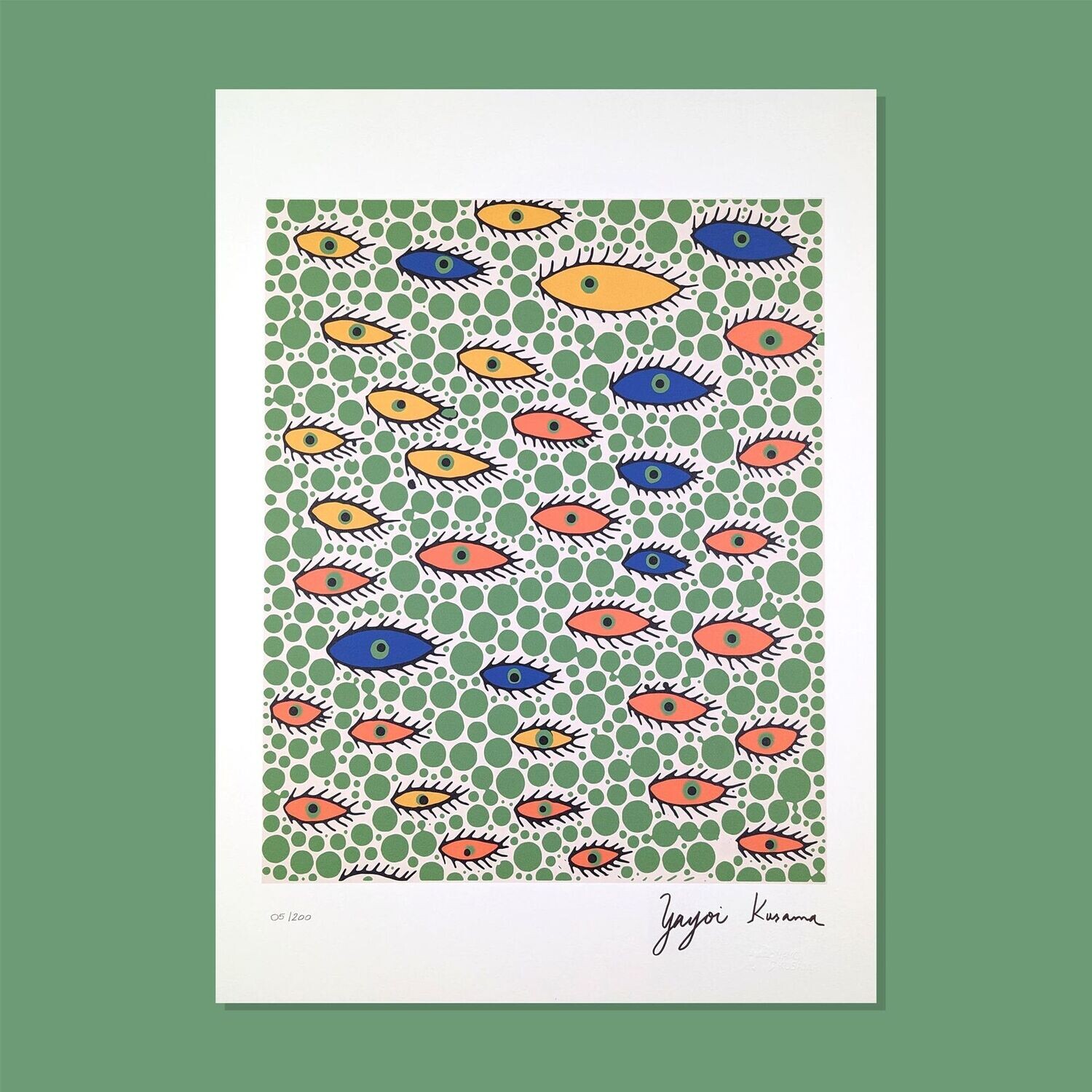 Yayoi KUSAMA, lithographie eyes