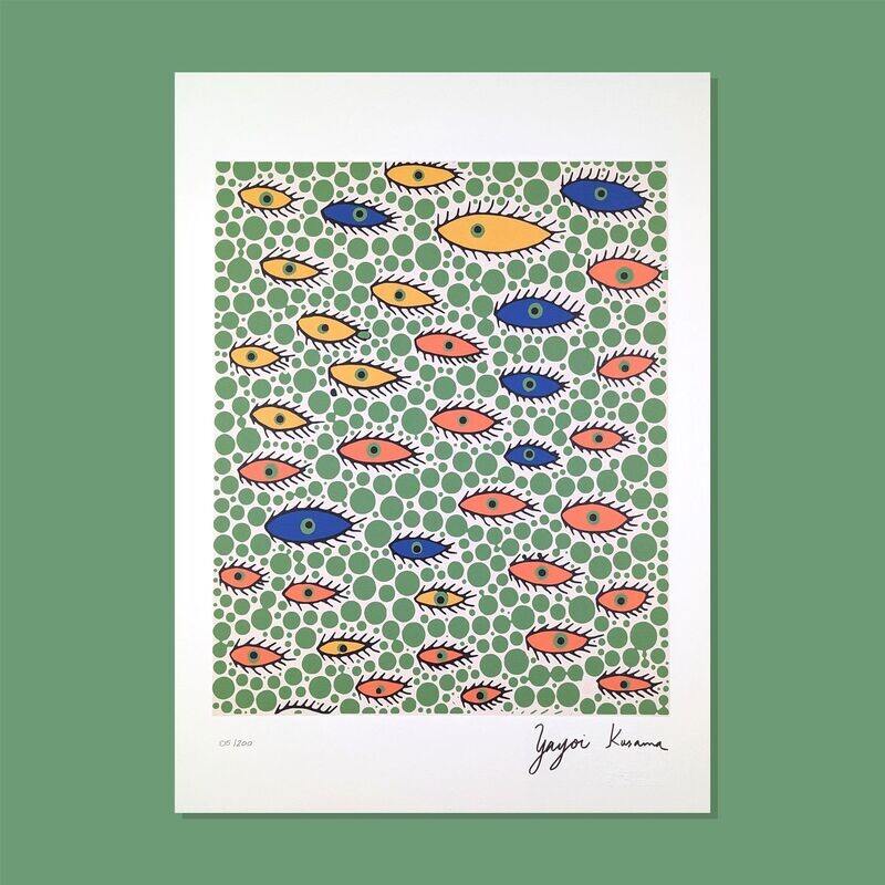 Yayoi KUSAMA, lithographie eyes