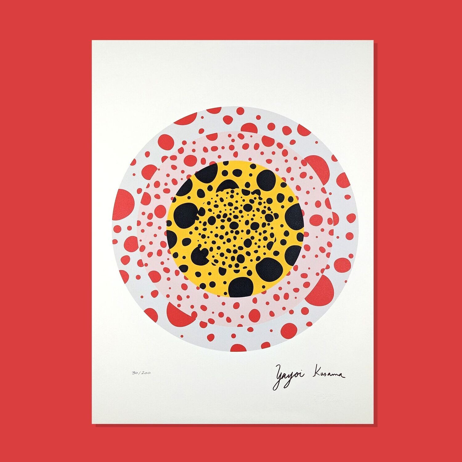 Yayoi KUSAMA, lithographie flower circle