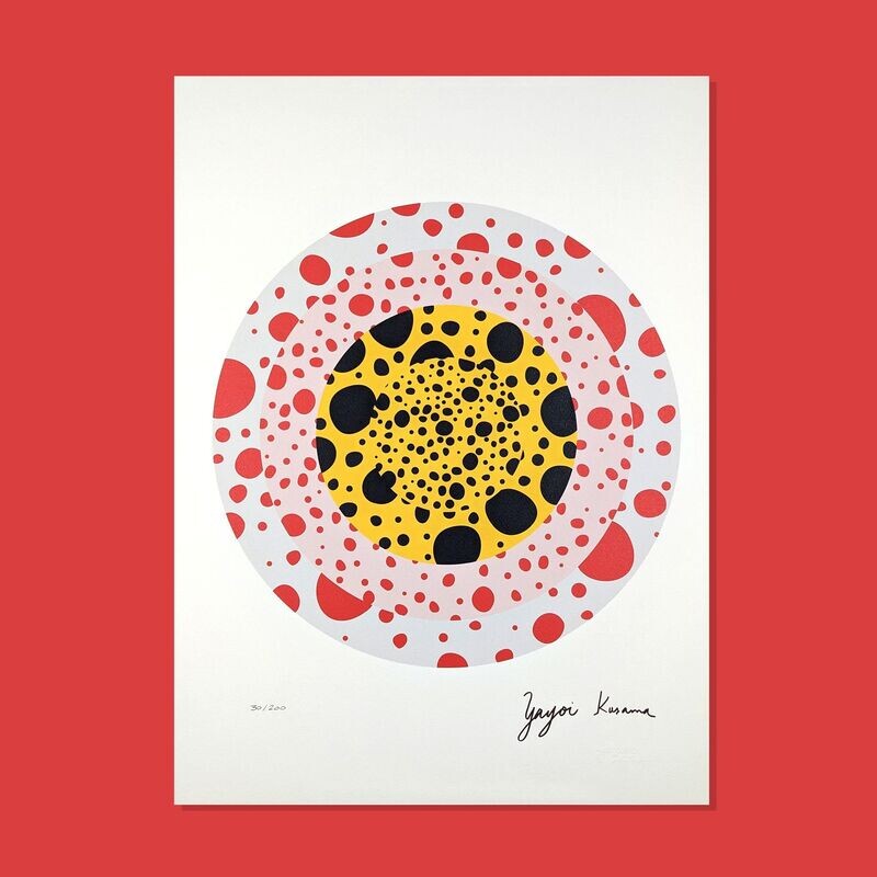 Yayoi KUSAMA, lithographie flower circle