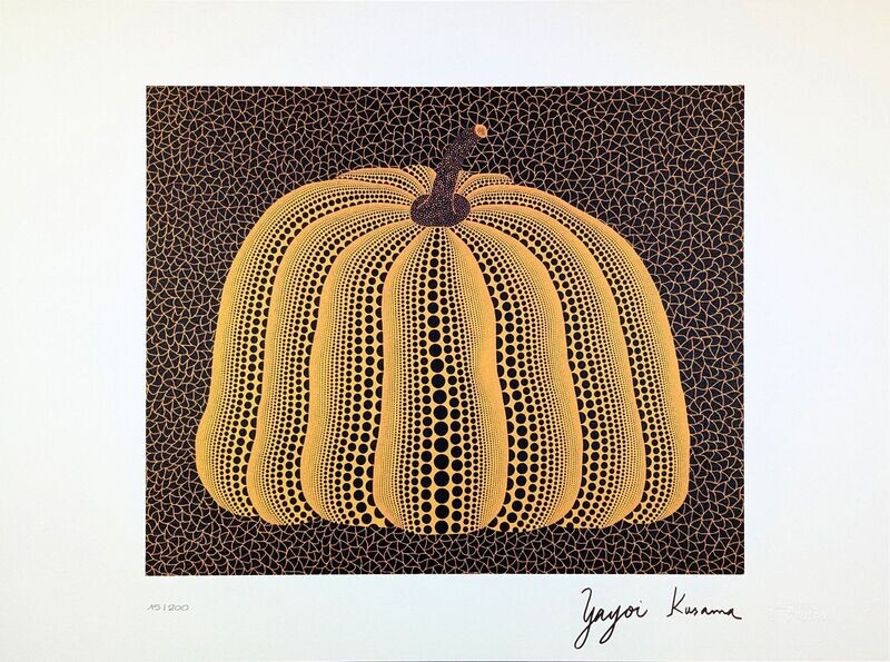 Yayoi KUSAMA, lithographie pumpkin with back