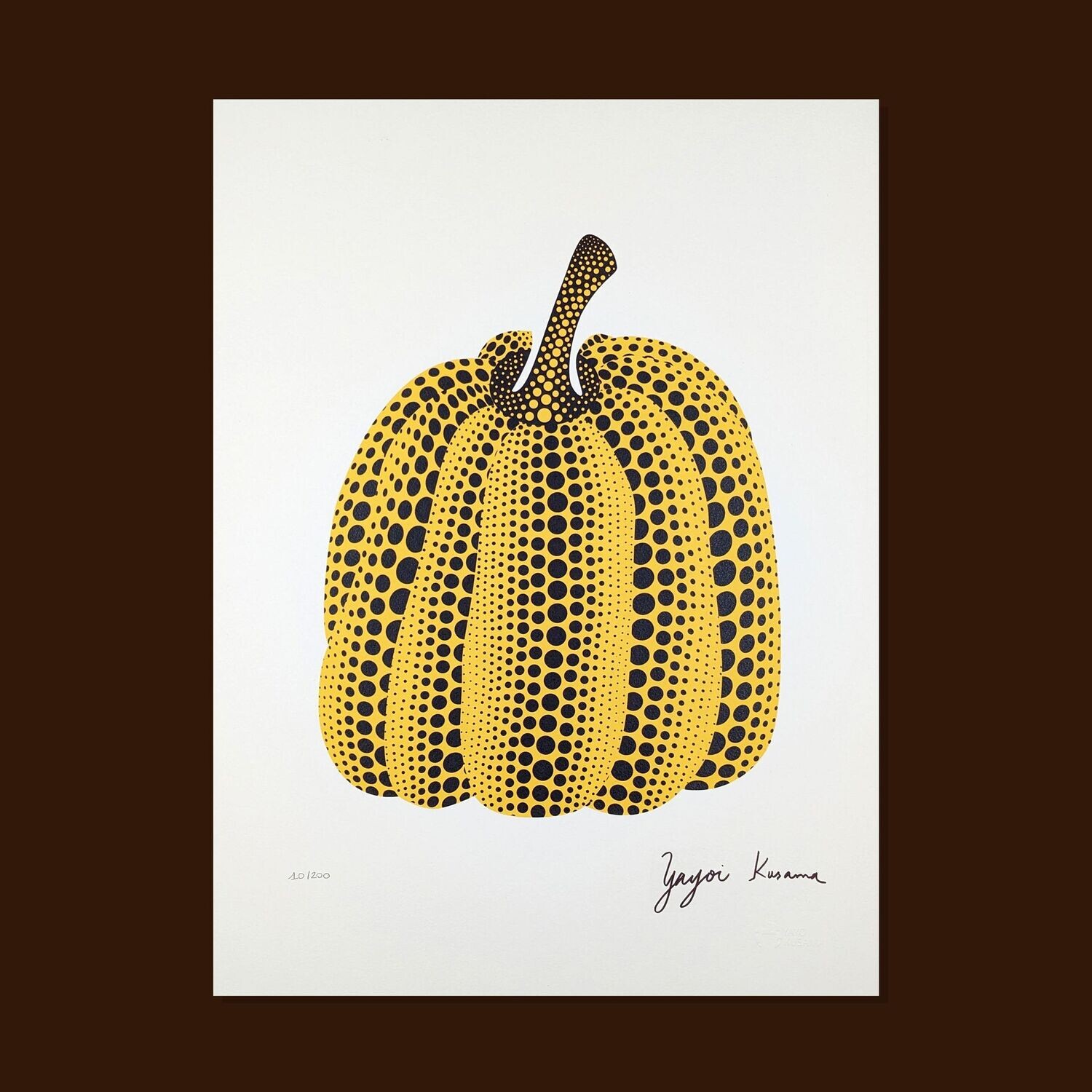 Yayoi KUSAMA, lithographie pumpkin yellow