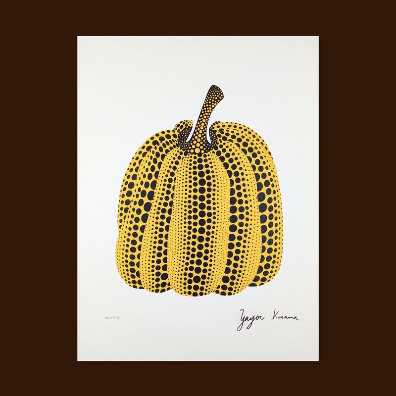 Yayoi KUSAMA, lithographie pumpkin yellow