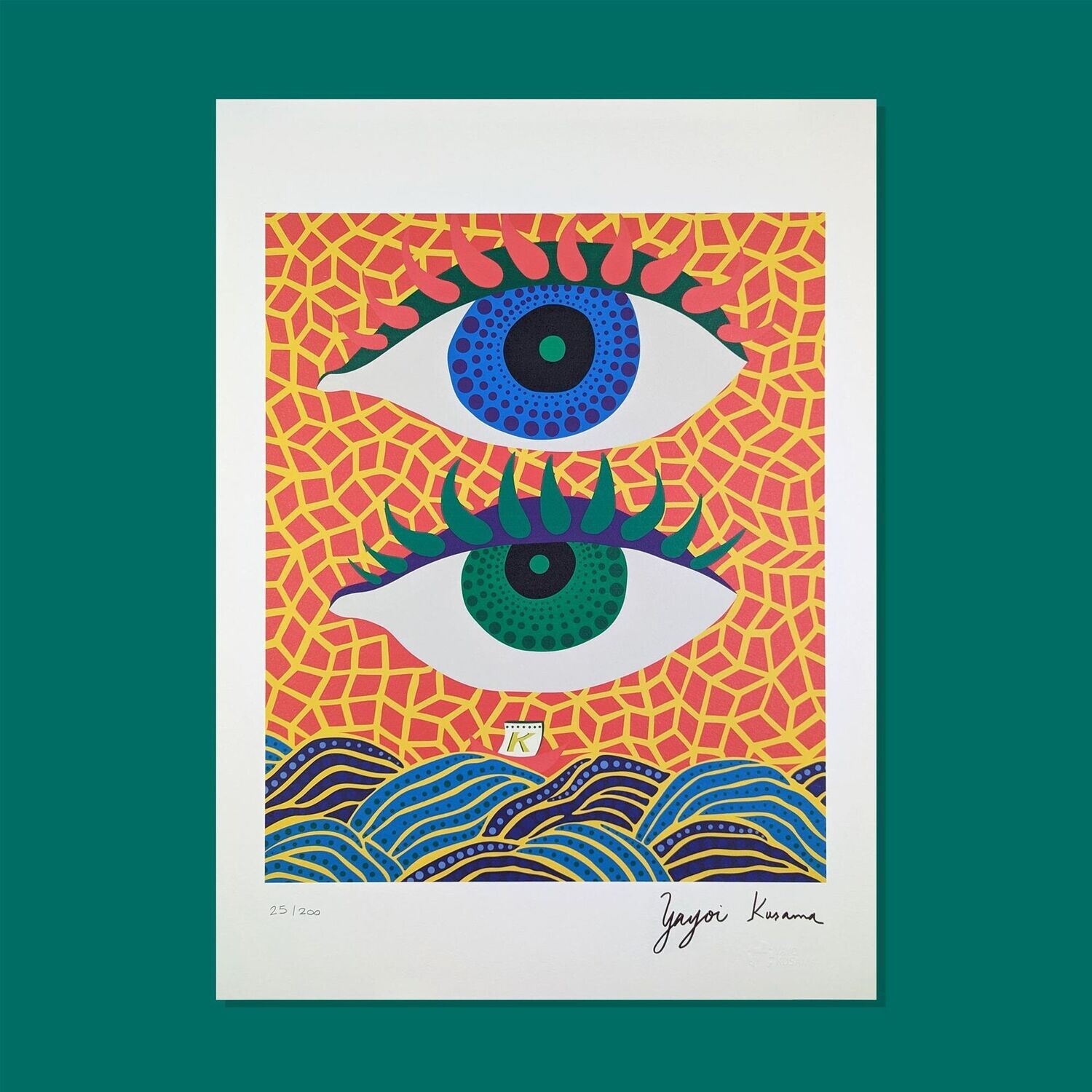 Yayoi KUSAMA, lithographie two eyes