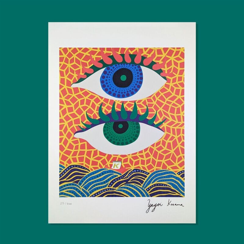 Yayoi KUSAMA, lithographie two eyes