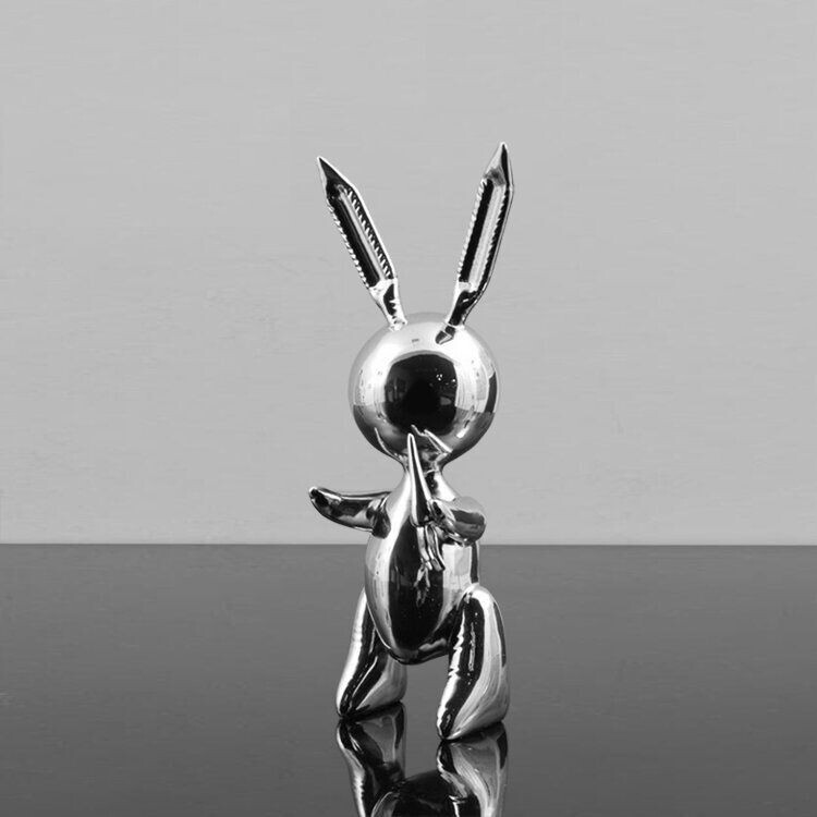 EDITIONS STUDIO, balloon rabbit XL silver