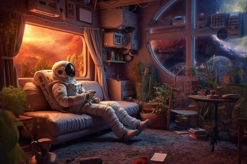 Sam COLEN, relaxing at home III