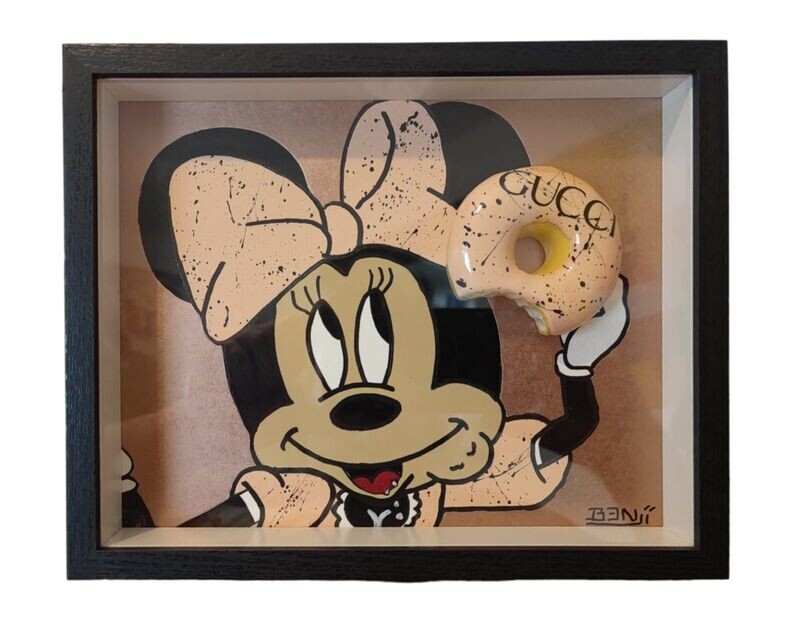 BENJI POPART, Minnie donuts GUCCI love