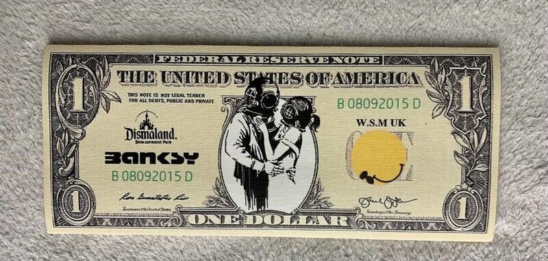 Banksy (d'après) Billet sérigraphié sur toile