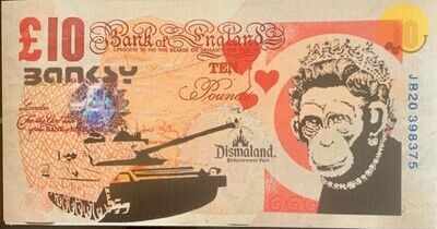 Banksy (d'après) Billet sérigraphié sur toile