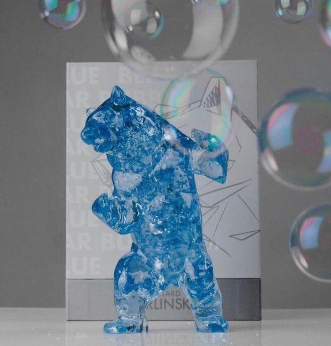 Richard ORLINSKI, Bear blue bubbles 17 cm