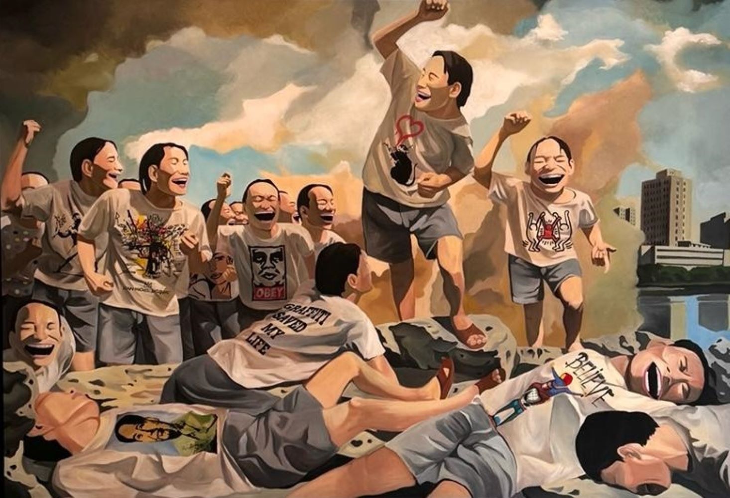 GULLY, ​Yue Minjun and Delacroix meet urban art 1