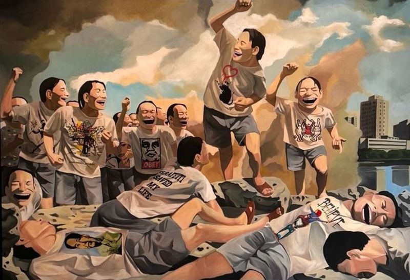 GULLY, ​Yue Minjun and Delacroix meet urban art 1