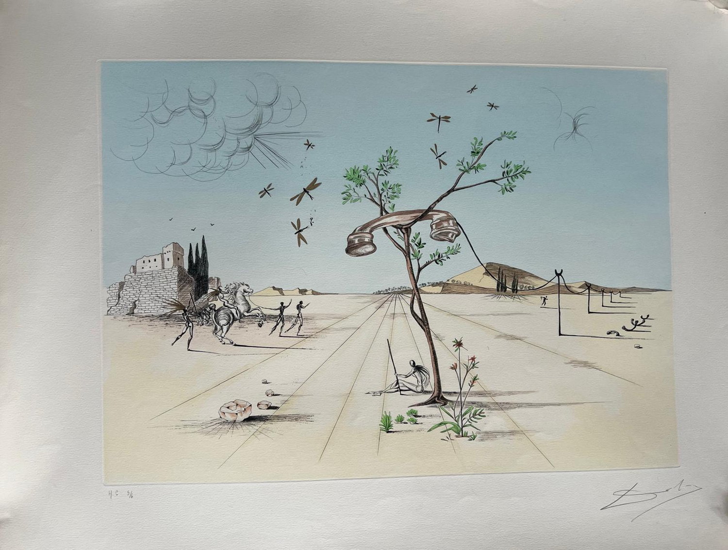 SALVADOR DALI, Téléphone désincarné