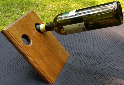 2 Bottle Horizontal Balancing Wine Rack - Golden Oak